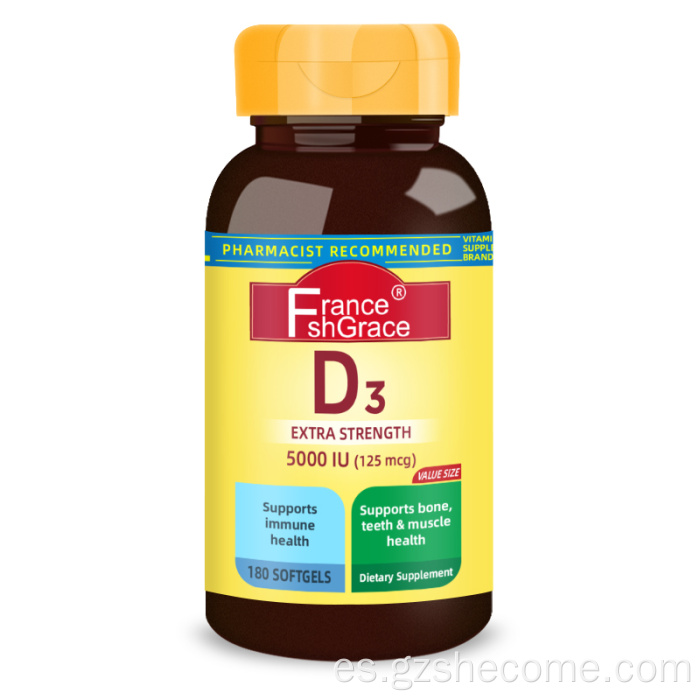 Suplemento dietético para soporte de dientes Vitamina D3 Softgels